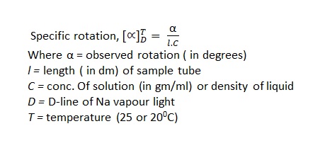 Specific rotation